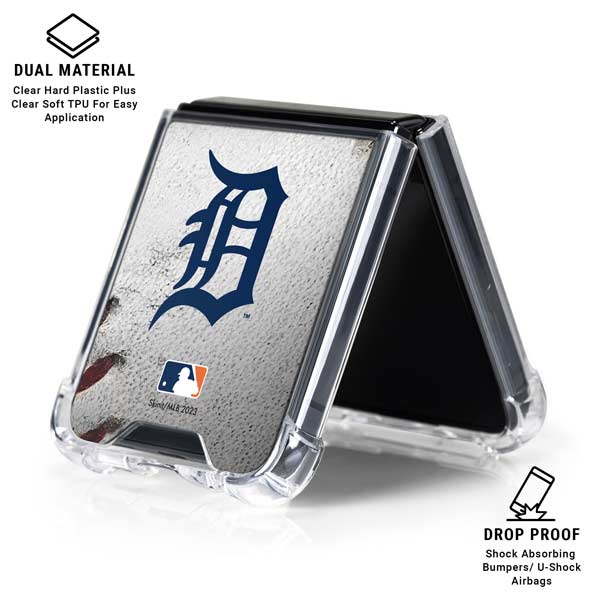 MLB Detroit Tigers Game Ball Galaxy Z Flip7 Clear Case