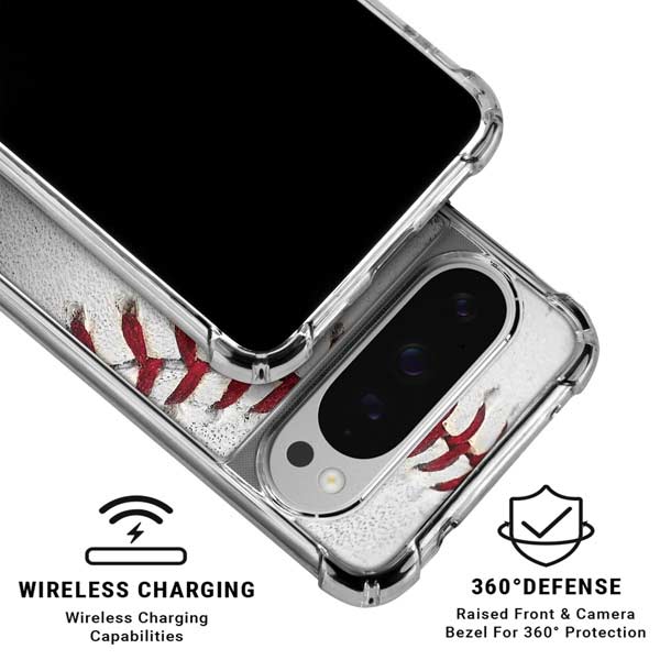 MLB Detroit Tigers Game Ball Google Pixel 10 Pro Clear Case
