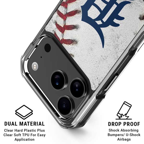 MLB Detroit Tigers Game Ball iPhone 17 Pro Clear Case