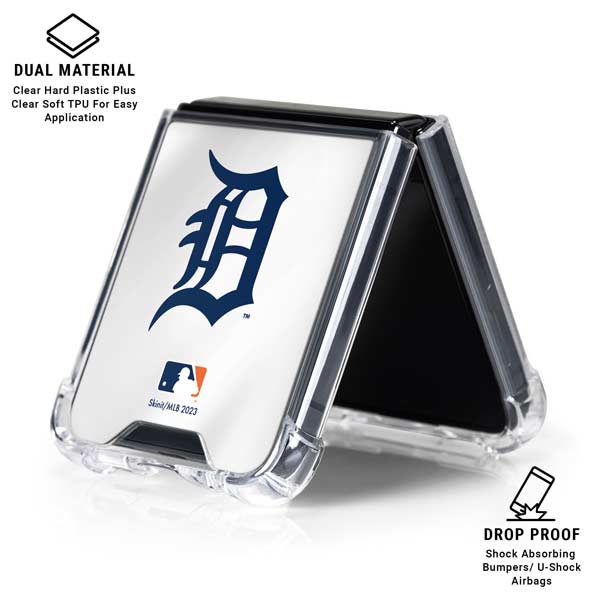 MLB Detroit Tigers Home Jersey Galaxy Z Flip7 Clear Case