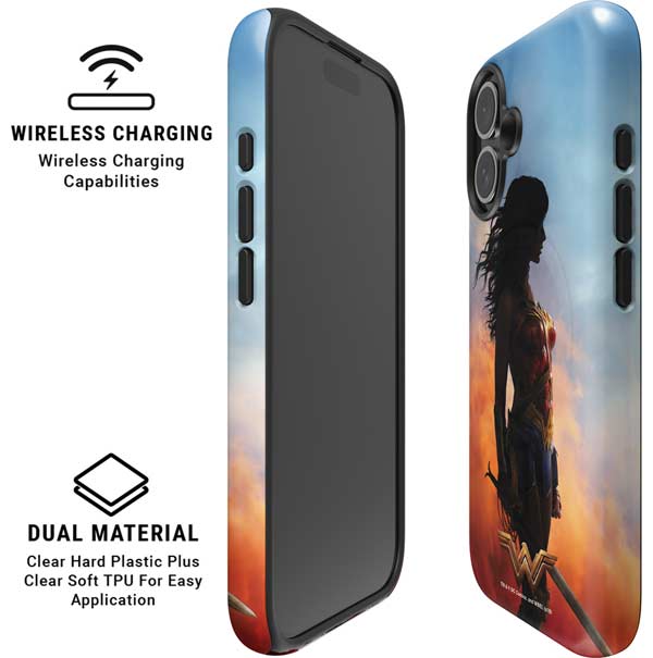 DC Comics Wonder Woman Movie Poster Stance Pose iPhone 16 Plus Magsafe Impact Case