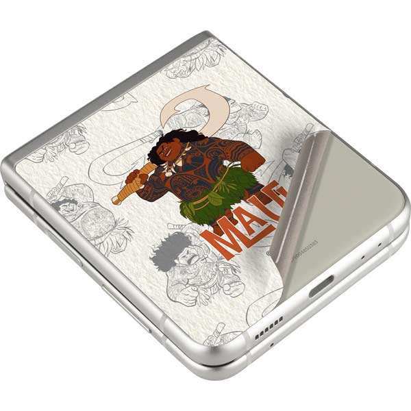 Disney Princess Moana Maui Pattern Galaxy Z Flip3 5G Skin | Skinit