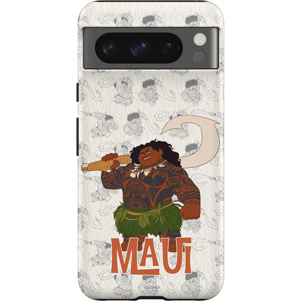 Disney Princess Moana Maui Pattern Pixel Cases