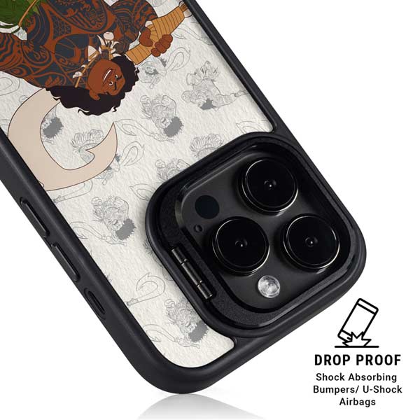 Disney Princess Moana Maui Pattern iPhone 14 Pro Kickstand Case