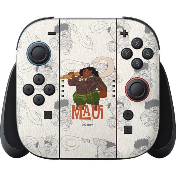 Disney Princess Moana Maui Pattern Nintendo Skins