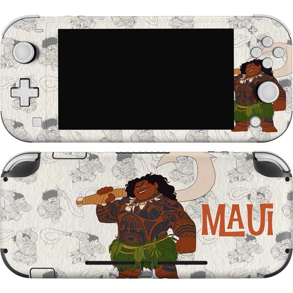 Disney Princess Moana Maui Pattern Nintendo Skins