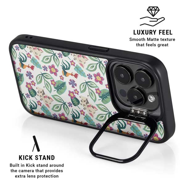 Disney Princess Moana Pua and Heihei Pattern iPhone 14 Pro Max Kickstand Case