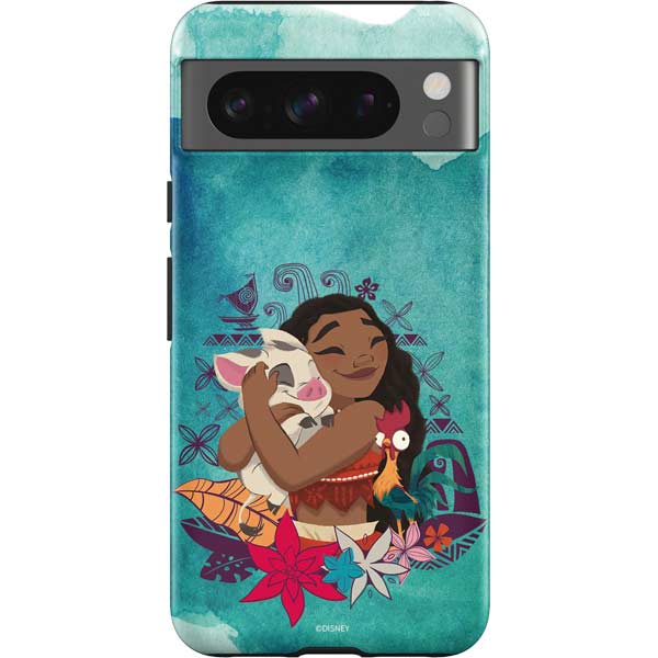 Disney Princess Moana with Pua and Heihei Pixel Cases