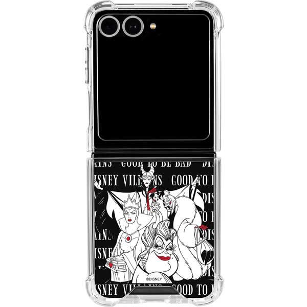 Disney Villains Characters Art Galaxy Z Flip7 Clear Case