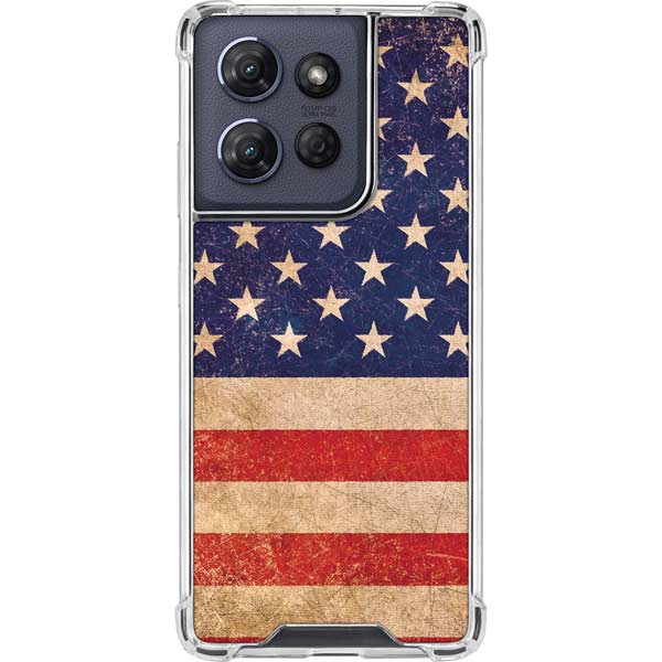 Distressed American Flag Moto G Power 5G (2025) Clear Case