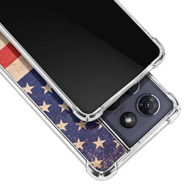 Distressed American Flag Moto G Power 5G (2025) Clear Case