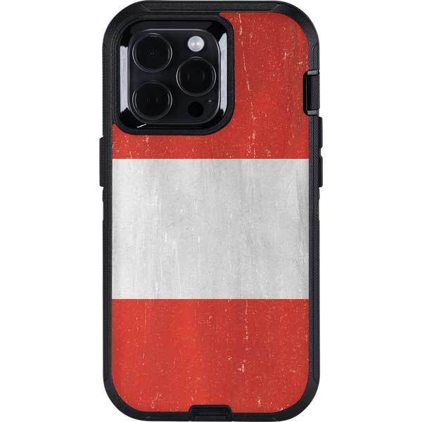 Distressed Austria Flag Otterbox Defender iPhone Skin