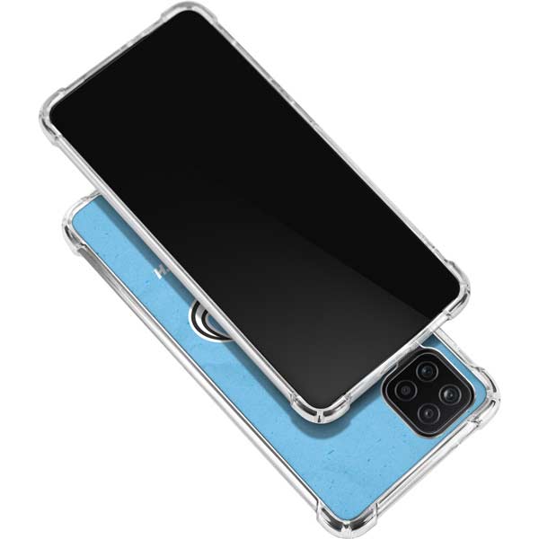 NHL Utah Mammoth Distressed Blue Galaxy A12 Clear Case