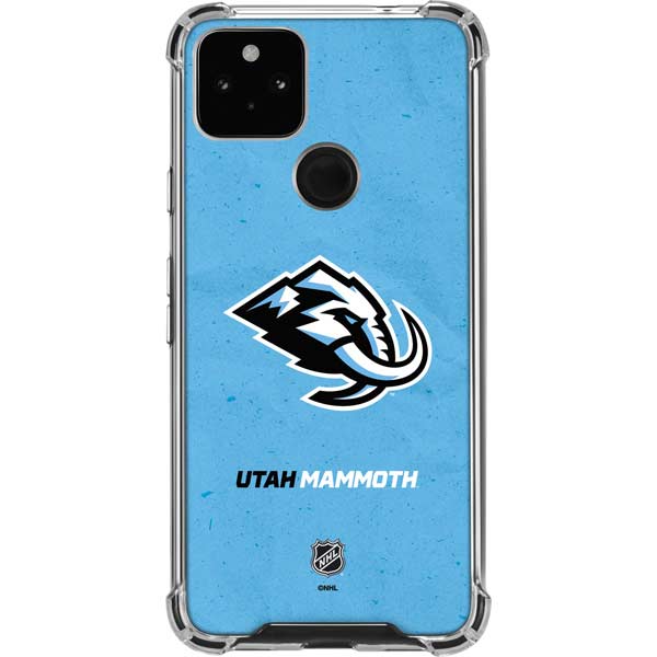NHL Utah Mammoth Distressed Blue Google Pixel 4a 5G Clear Case