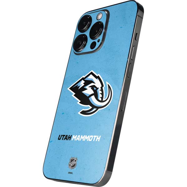NHL Utah Mammoth Distressed Blue iPhone 15 Pro Skin