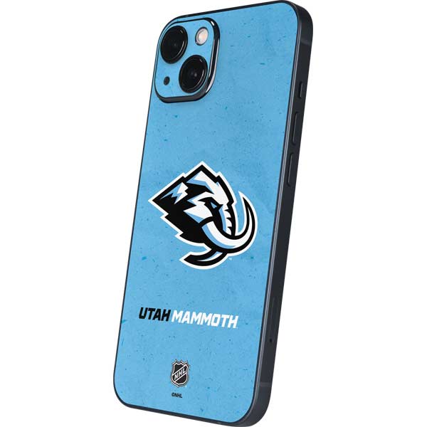 NHL Utah Mammoth Distressed Blue iPhone 15 Skin