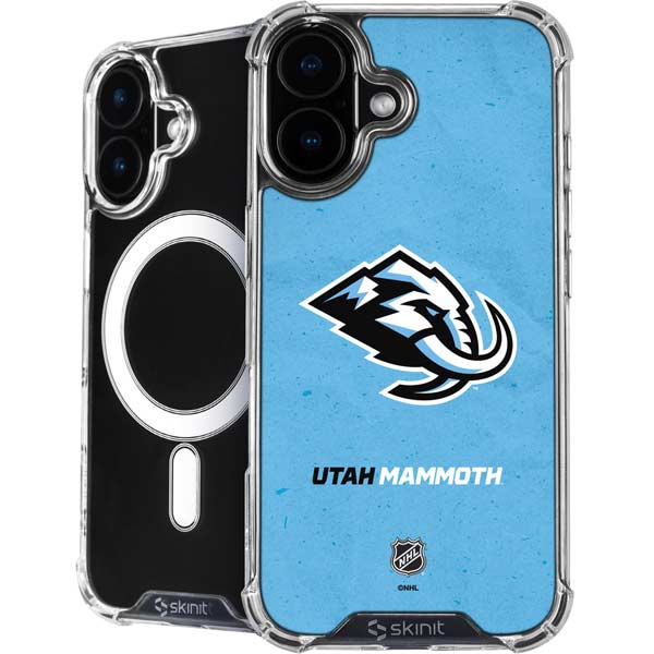 NHL Utah Mammoth Distressed Blue iPhone 16 MagSafe Case