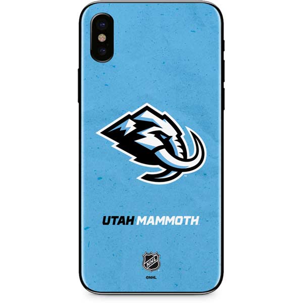 NHL Utah Mammoth Distressed Blue iPhone XS Skin