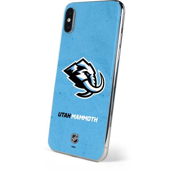 NHL Utah Mammoth Distressed Blue iPhone XS Skin