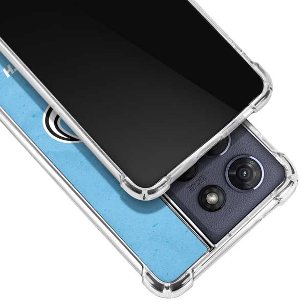 NHL Utah Mammoth Distressed Blue Moto G 5G (2025) Clear Case