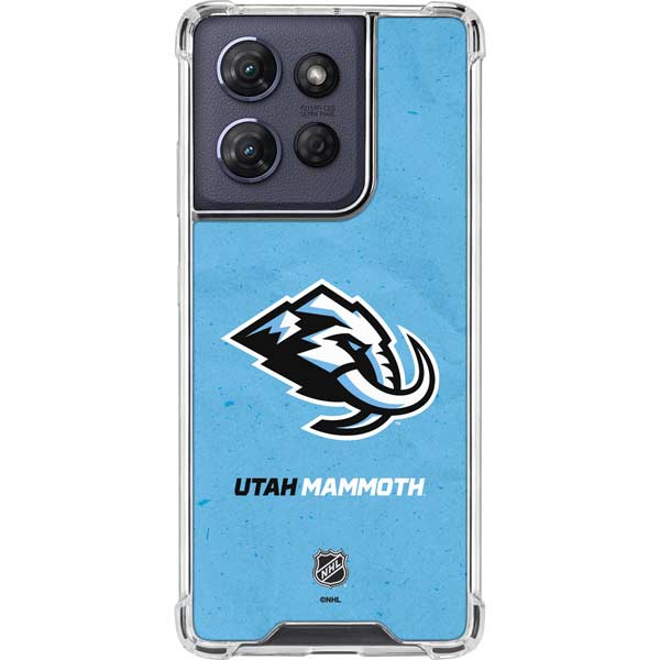 NHL Utah Mammoth Distressed Blue Moto G Play 5G (2025) Clear Case