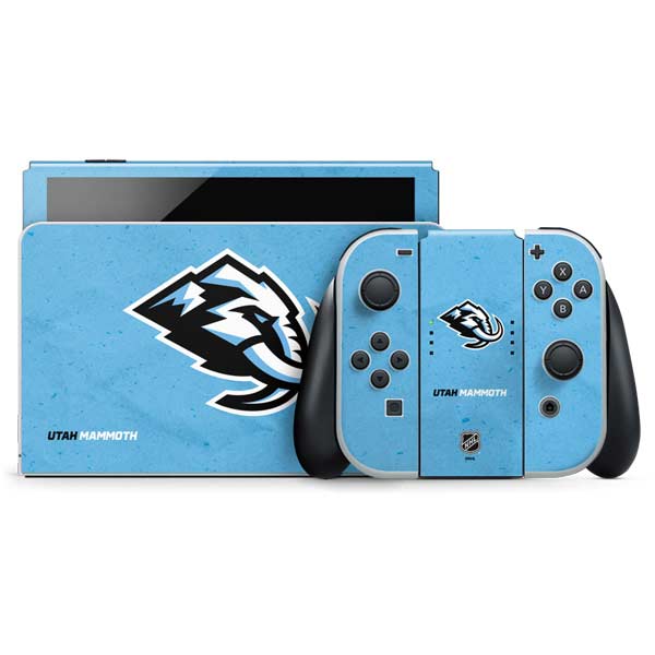 NHL Utah Mammoth Distressed Blue Nintendo Switch OLED (2021) Skin