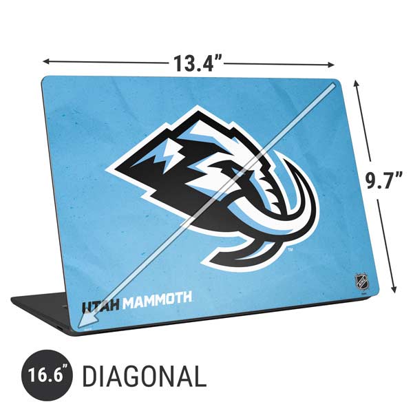 NHL Utah Mammoth Distressed Blue Universal Laptop 16.6in (13.4 x 9.7in) Skin