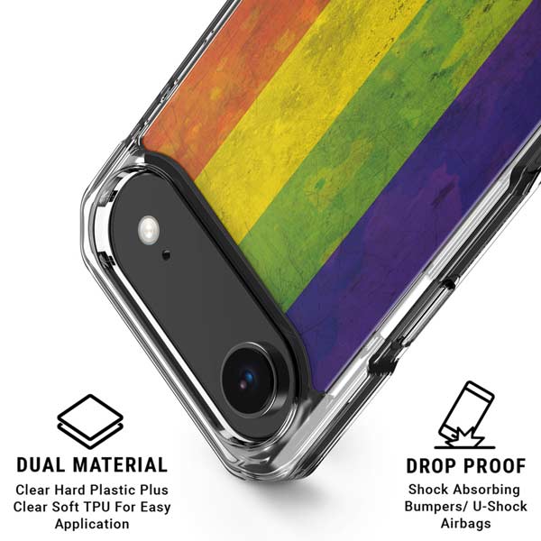 Distressed Rainbow Flag iPhone 17 Air Clear Case