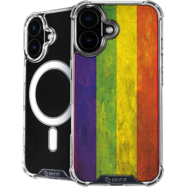 Distressed Rainbow Flag iPhone 17 MagSafe Case