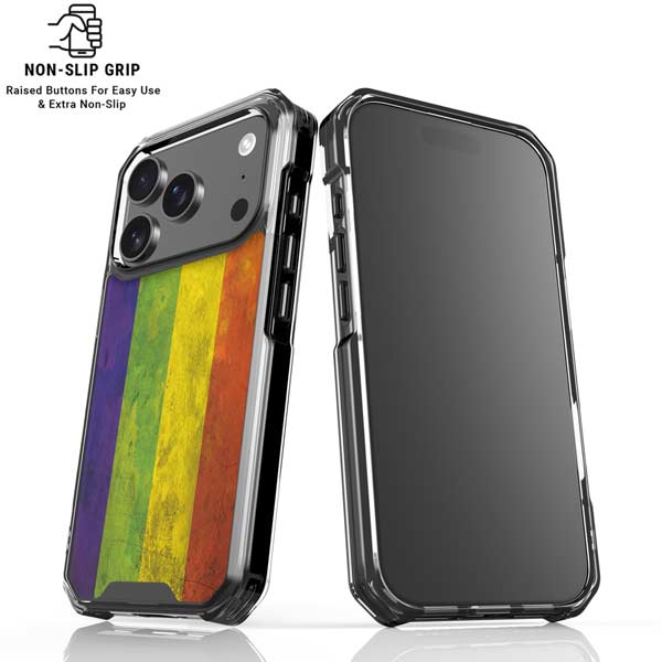 Distressed Rainbow Flag iPhone 17 Pro Max MagSafe Case