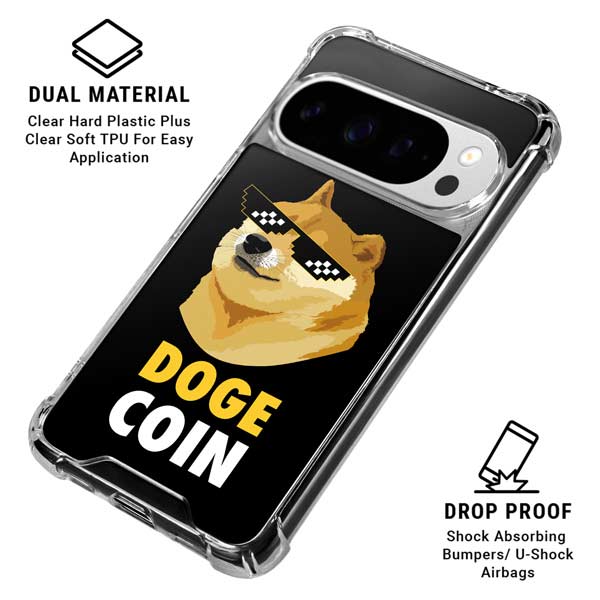 Doge Coin Crypto Google Pixel 10 Pro XL Clear Case