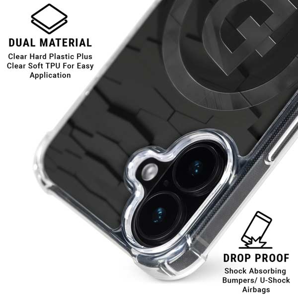 Doge Coin Textured Logo iPhone 17 Clear Case