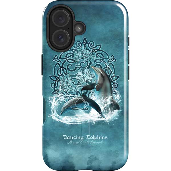 Dolphin Celtic Knot by Brigid Ashwood iPhone 16 Magsafe Impact Case