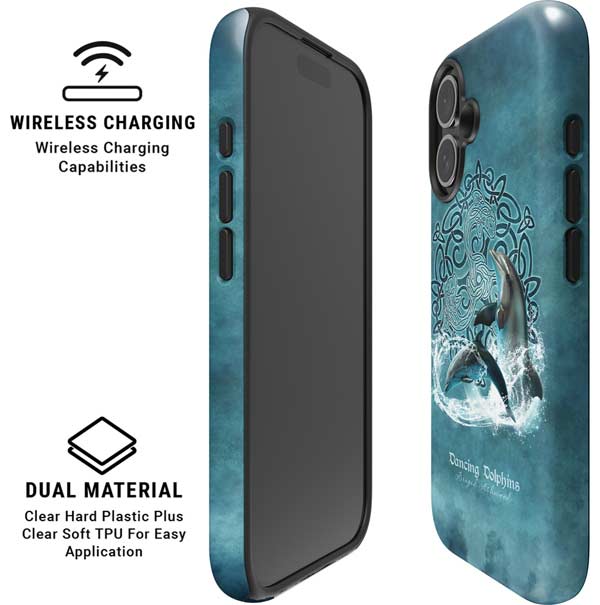 Dolphin Celtic Knot by Brigid Ashwood iPhone 16 Magsafe Impact Case