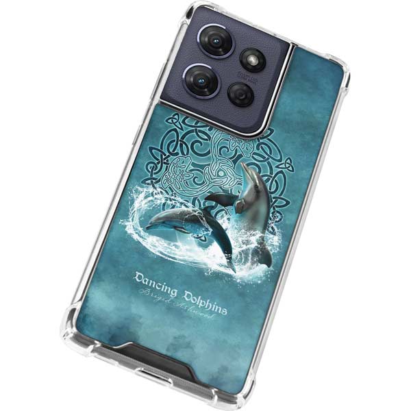 Dolphin Celtic Knot by Brigid Ashwood Moto G Stylus 5G (2025) Clear Case