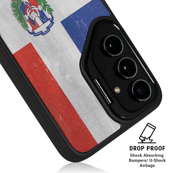 Dominican Republic Flag Distressed Galaxy S26 Plus Kickstand Case