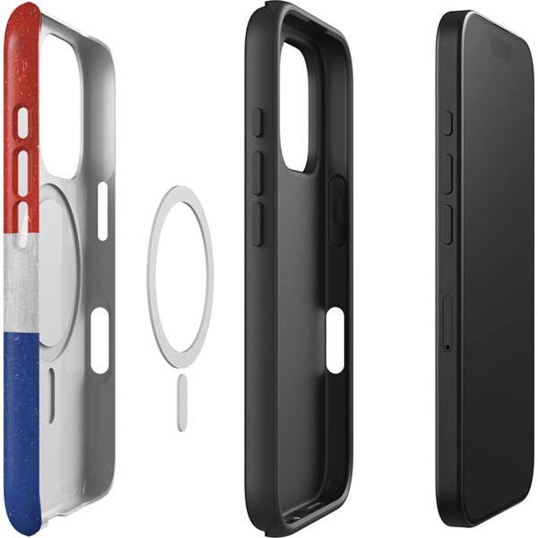 Dominican Republic Flag Distressed iPhone 16 Pro Max Magsafe Impact Case