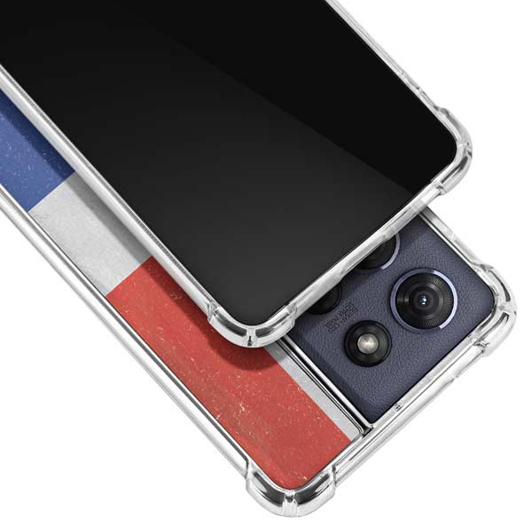 Dominican Republic Flag Distressed Moto G 5G (2025) Clear Case