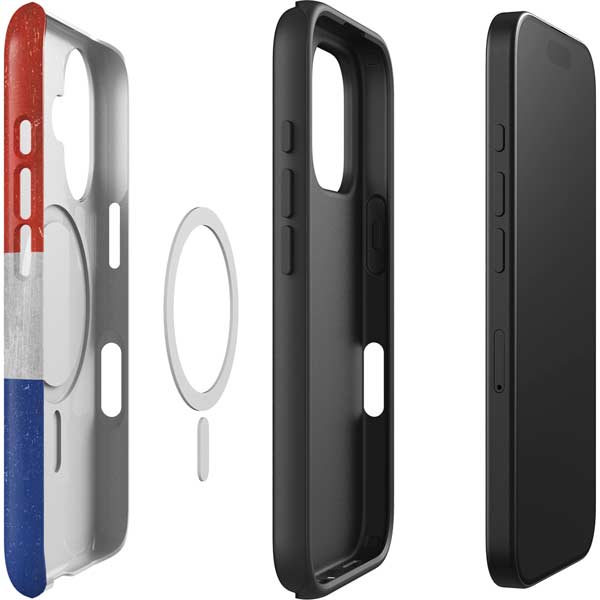 Dominican Republic Flag Faded iPhone 16 Plus Magsafe Impact Case