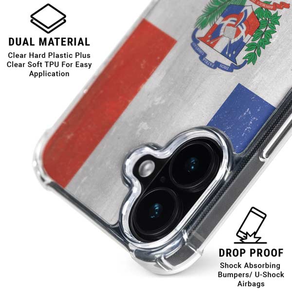 Dominican Republic Flag Faded iPhone 17 Clear Case