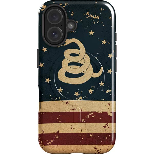 Dont Tread On Me American Flag iPhone 16 Magsafe Impact Case