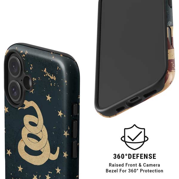 Dont Tread On Me American Flag iPhone 16 Magsafe Impact Case