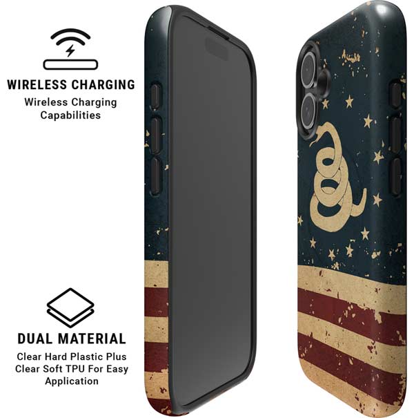 Dont Tread On Me American Flag iPhone 16 Magsafe Impact Case