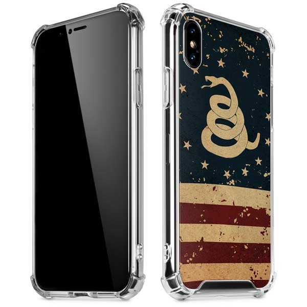 Dont Tread On Me American Flag iPhone X/XS Clear Case