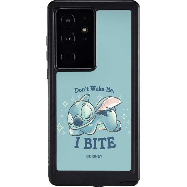 Disney Lilo and Stitch Dont Wake Me I Bite Galaxy S24 Ultra Waterproof Case