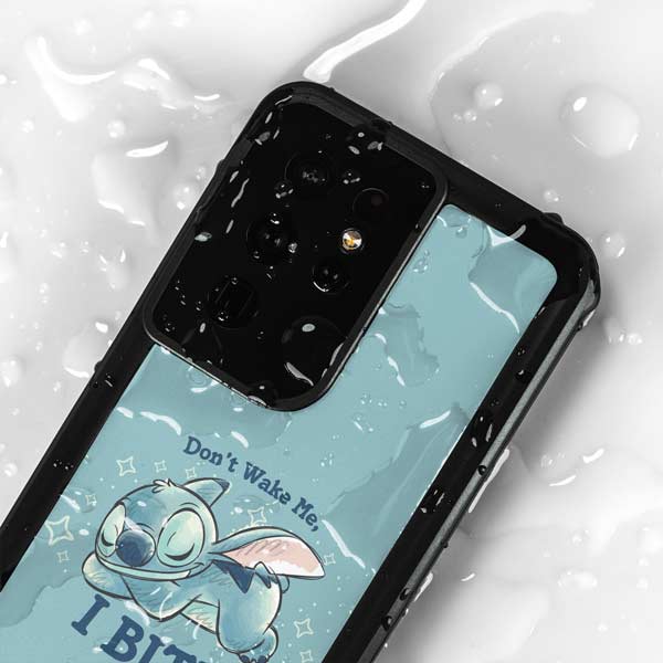 Disney Lilo and Stitch Dont Wake Me I Bite Galaxy S24 Ultra Waterproof Case