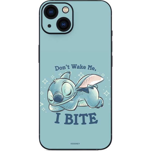 Disney Lilo and Stitch Dont Wake Me I Bite iPhone 15 Skin