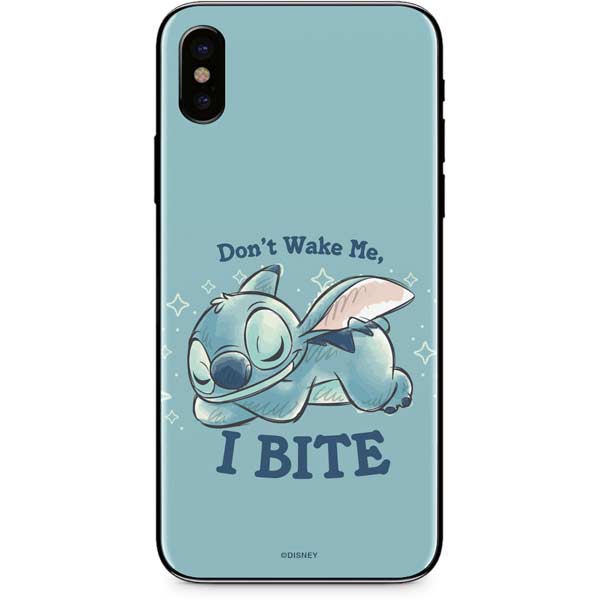 Disney Lilo and Stitch Dont Wake Me I Bite iPhone XS Skin