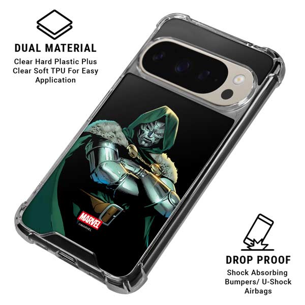 Marvel Dr. Doom Google Pixel 9 Pro XL Clear Case