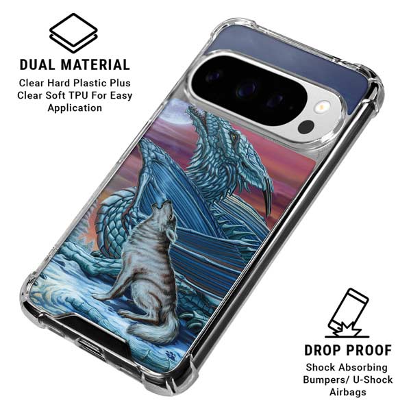 Dragon and the Wolf by Ed Beard Jr Google Pixel 10 Pro Clear Case
